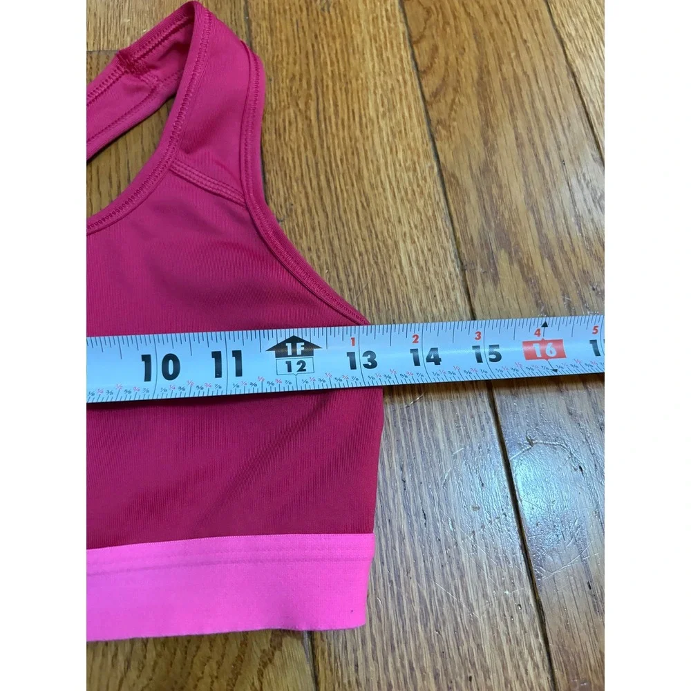 Nike Dri-FIT Women Pink Racerback Medium Support Sports Bra Size Small